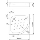 Set douchecabine Deante Funkia KYP_052K, halfronde douchebak Deante Standard New KTA_054B