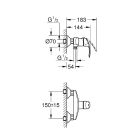 Set doucheset Grohe Euphoria 27226001, douchekraan Grohe Eurosmart 33555002