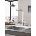 Set keukenkraan Grohe Essence 30270DC0, spoelbak van graniet Grohe K700 31653AP0, 40535DC0