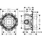Set bad- en douchekraan Hansgrohe Ecostat 15708000, regendouche Hansgrohe Activera Q 28737000, 26889000, 27413000, 01800180, 24320000, 28276000