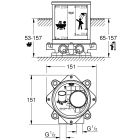 Set bad- en douchekraan Grohe Essence 23491001, vloermontage-element Grohe 45984001