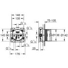 Set bad- en douchekraan Grohe Eurocube 24062000, regendouche Grohe Vitalio Comfort 26695000, 26405000, 35600000, 27851000
