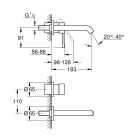 Set wastafelkraan Grohe Essence 19408GL1, inbouwelement kraan Grohe Eurostyle 23571000