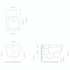 Set toiletpot Oltens Vernal 42502000, inbouwframe Oltens Triberg 50001000, 45104000, 57103300, 49301000