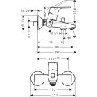 Set bad- en douchekraan Hansgrohe Focus 31940000, wastafelkraan Hansgrohe Focus 31607000, 27592000