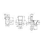 Set compacte toiletpot Roca Carmen A3420A7000, spoelreservoir Roca Carmen A3410A1000, A801B5200B