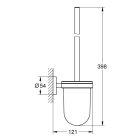 Set toiletborstel Grohe Essentials 40374GN1, toiletpapierhouder Grohe Essentials 40367GN1, 40369GN1, 40365GN1, 40394GN1, 40364GN1
