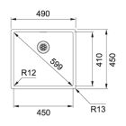 Set stalen spoelbak Franke Box 127.0453.655, keukenkraan Franke Lina 115.0626.055