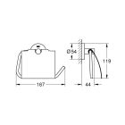 Set toiletborstel Grohe Essentials 40374GN1, toiletpapierhouder Grohe Essentials 40367GN1, 40369GN1, 40365GN1, 40394GN1, 40364GN1