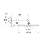 Set regendouche met arm Grohe Rainshower 26066A00, bad- en douchekraan Grohe Grohtherm SmartControl 29119A00, 26574A00, 27057A00, 27074A00, 28362A01