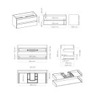 Set kast Oltens Vernal 60004000, badkamerblad op kast Oltens Vernal 63006300