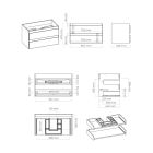 Set kast Oltens Vernal 60002400, kast Oltens Vernal 60001400, 63010400, 60021400