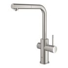 Set keukenkraan met filter Grohe Blue 31539DC0, spoelbak van graniet Grohe K700 31655AP0