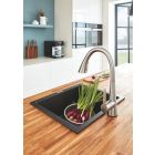 Set keukenkraan Grohe Zedra 32294DC2, spoelbak van graniet Grohe K700 31654AP0, 40535DC0