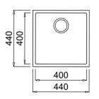 Set tegraniet spoelbak Teka Square 115230025, keukenkraan Teka IN 53915620N