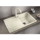 Set spoelbak van graniet Blanco Legra 45 S 522201, keukenkraan Oltens Lista 35202100