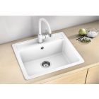 Set spoelbak van graniet Blanco Legra 6 523334, keukenkraan Blanco Mida 519418