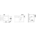 Set spoelbak van graniet Blanco Legra XL 6 S 523328, keukenkraan Blanco Mida 519418