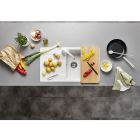 Set spoelbak van graniet Blanco Legra XL 6 S 523328, keukenkraan Blanco Mida 519418