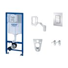 Set toiletpot Grohe Euro Ceramic 39554000, inbouwframe Grohe Rapid SL 38827000