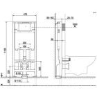 Set toiletpot met softclose toiletbril Roca Gap Square A34H472000, inbouwframe Roca Duplo One A890070020, A890189206, A890063000