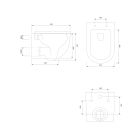 Set inbouwframe Tece Base 9400407, toiletpot met softclose toiletbril Omnires Ottawa OTTAWAMWBP, 9.240.401