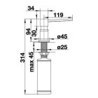 Set keukenkraan Blanco Linus-S-F 527523, vloeistofdispenser Blanco Lato 525789