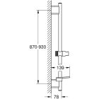 Set douchekraan Grohe Essence 33636DA1, douchestang Grohe Rainshower 26603DA0, 26574DA0, 28388DA1