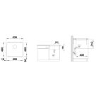 Set spoelbak van graniet Blanco Subline 500-U 525995, keukenkraan Oltens Skafta 35206800