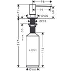 Set keukenkraan Hansgrohe Focus 31815670, vloeistofdispenser Hansgrohe A41 40438670