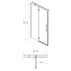 Set douchedeur Cersanit Crea S159-005, douchewand Cersanit Crea S159-010, S204-012