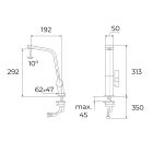 Set keukenkraan Teka ICC 116030005, vloeistofdispenser Teka Zenit 115890045
