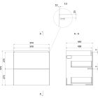 Set kast Cersanit Larga S932-072, badkamerblad Cersanit Larga S932-023