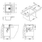 Set spoelbak van graniet Alveus Cadit 1132018, keukenkraan Alveus Siros 1129047