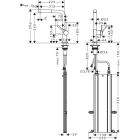 Set spoelbak van graniet Hansgrohe S 51 43432380, keukenkraan Hansgrohe Talis M54 72809800