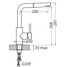 Set spoelbak van graniet Alveus Atrox 1131993, keukenkraan Alveus Siros 1129047