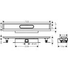 Set montageset Hansgrohe uBox Universal 56017180, buitenste afvoerelement Hansgrohe RainDrain Rock 56030000