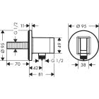 Set bad- en douchekraan Hansgrohe Ecostat 15708000, regendouche Hansgrohe Activera S 28056000, 26888000, 27413000, 01800180, 28276000, 28033000