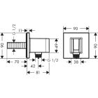 Set bad- en douchekraan Hansgrohe Ecostat 15708000, regendouche Hansgrohe Activera Q 28737000, 26889000, 27413000, 01800180, 24320000, 28276000