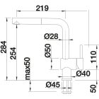 Set keukenkraan Blanco Linus-S 526684, spoelbak van graniet Blanco Subline 500-U 525995