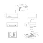 Set kast Oltens Vernal 60009300, badkamerblad op kast Oltens Vernal 63004300