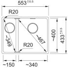 Set spoelbak van graniet Franke Maris 125.0687.271, keukenkraan Franke Lina 115.0693.228