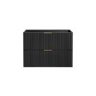 Set kast Comad Adel Black ADEL BLACK  82-80-B-2S, badkamerblad op kast Comad Nature Wotan NATURE WOTAN 89-80-46 M