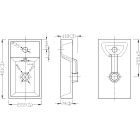 Set kast Comad Adel Oak ADEL OAK 82-40-B-1D, wastafel Comad Veda UM-VEDEA40