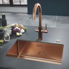 Set stalen spoelbak Grohe K700U 31574DL1, keukenkraan Grohe Minta 32321DL2