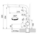 Set stalen spoelbak Franke Box 127.0453.654, keukenkraan Franke Lina 115.0712.435