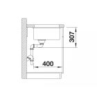 Set spoelbak van graniet Blanco Subline 500-U 527794, keukenkraan Blanco Mila 526657, 207422