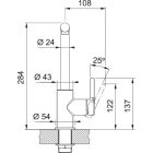 Set keukenkraan Franke Lina L 115.0693.393, vloeistofdispenser Franke Comfort 112.0753.277