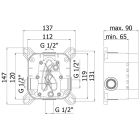 Set douchekraan Kronenbach Lima 2.0 100.2202CRKB, inbouwelement kraan Kronenbach Universal 01800180 KB