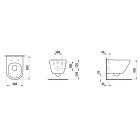 Set toiletpot met softclose toiletbril Laufen Lua H8660820000001, inbouwframe Laufen Ineo H9201140000001
